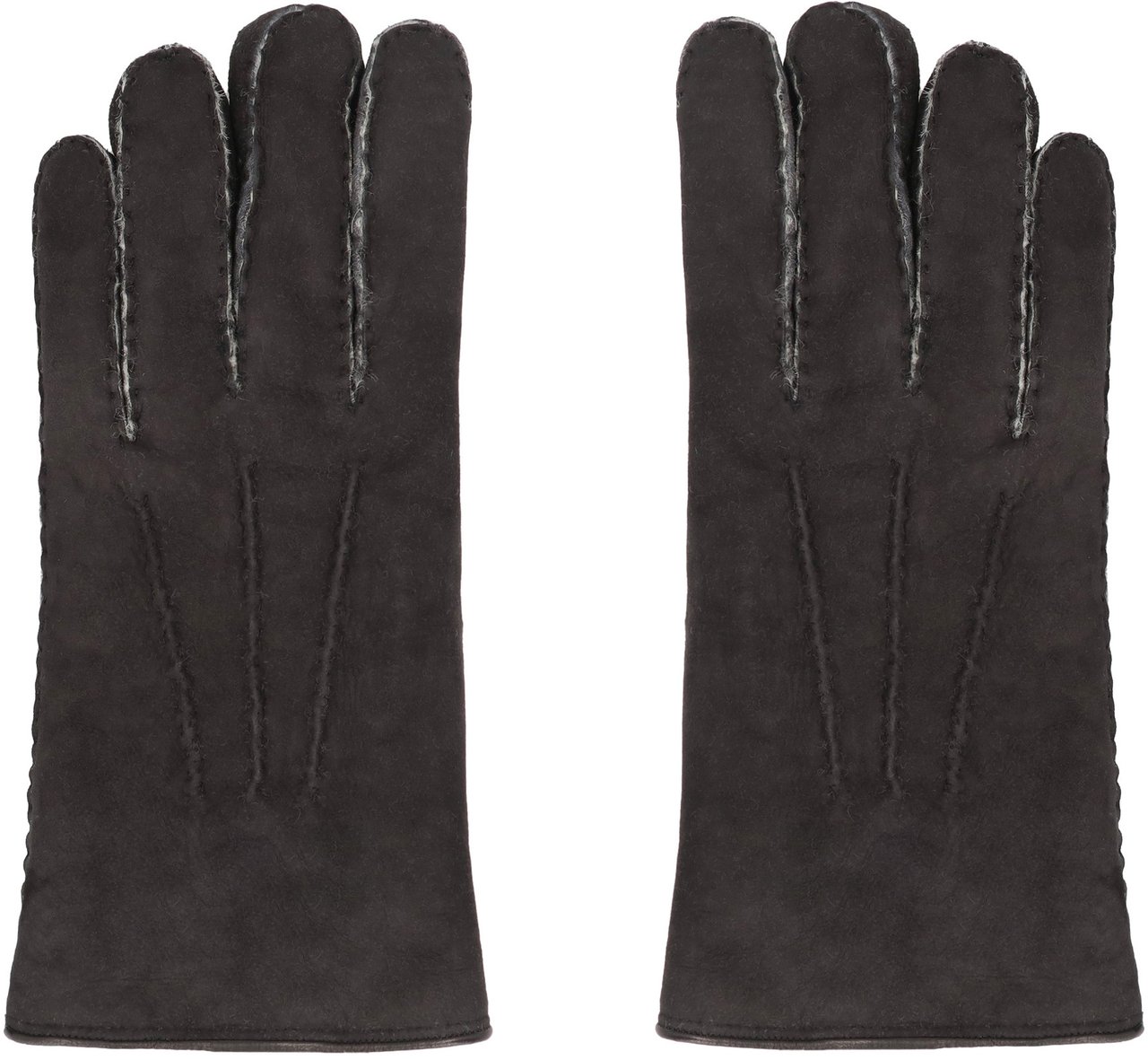 Moorer Hideko Leather gloves Zwart