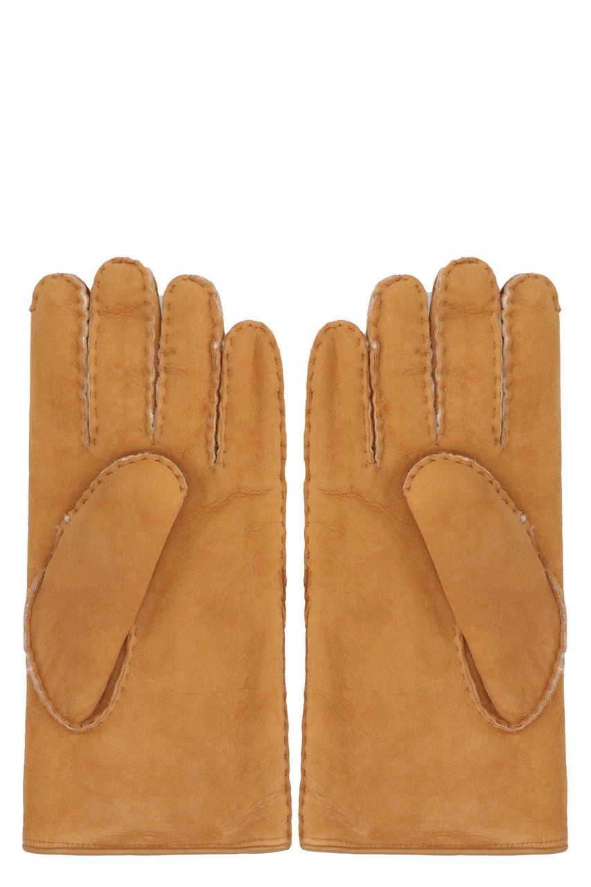 Moorer Hideko leather gloves Beige