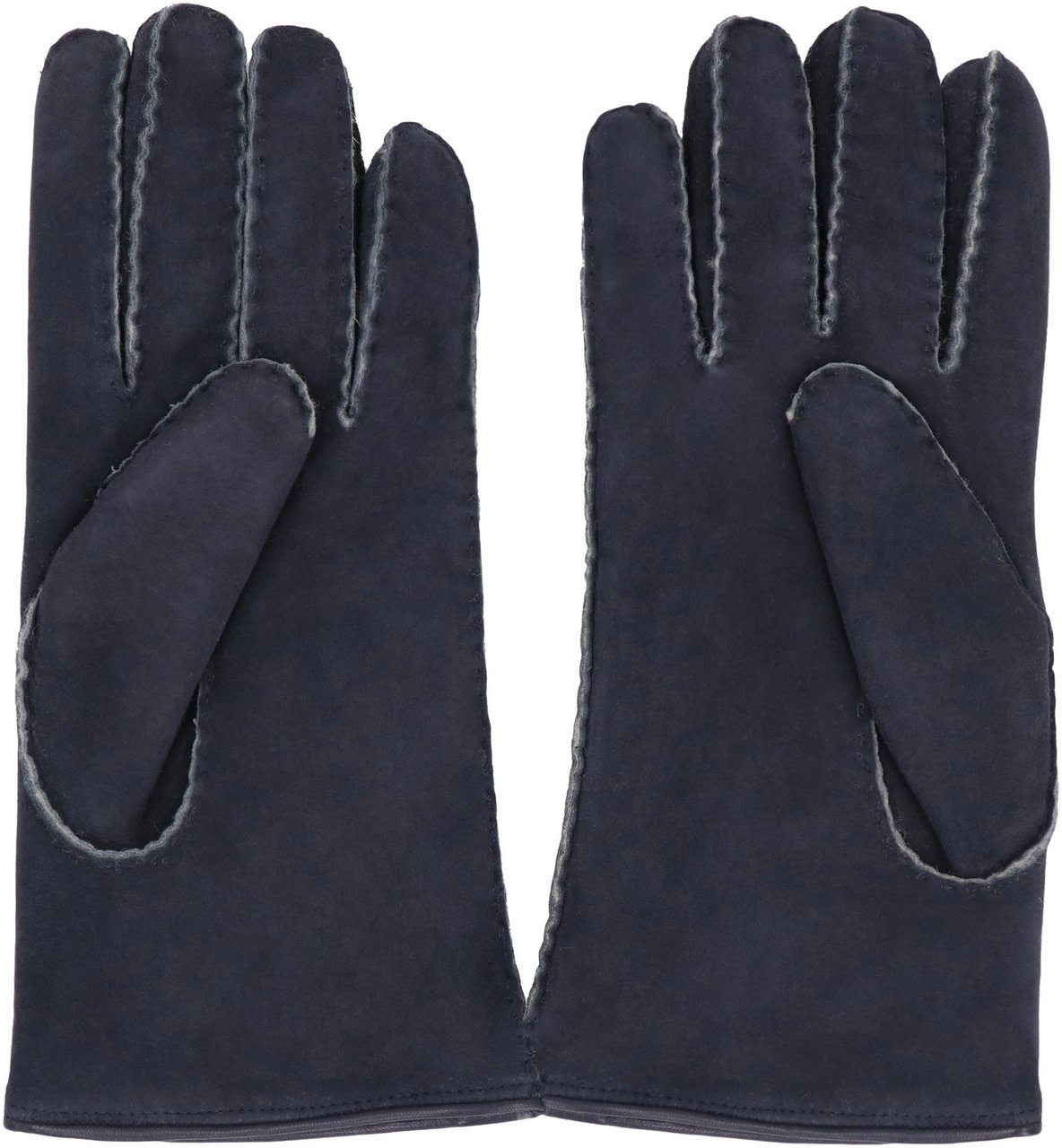 Moorer Hideko Leather gloves Blauw