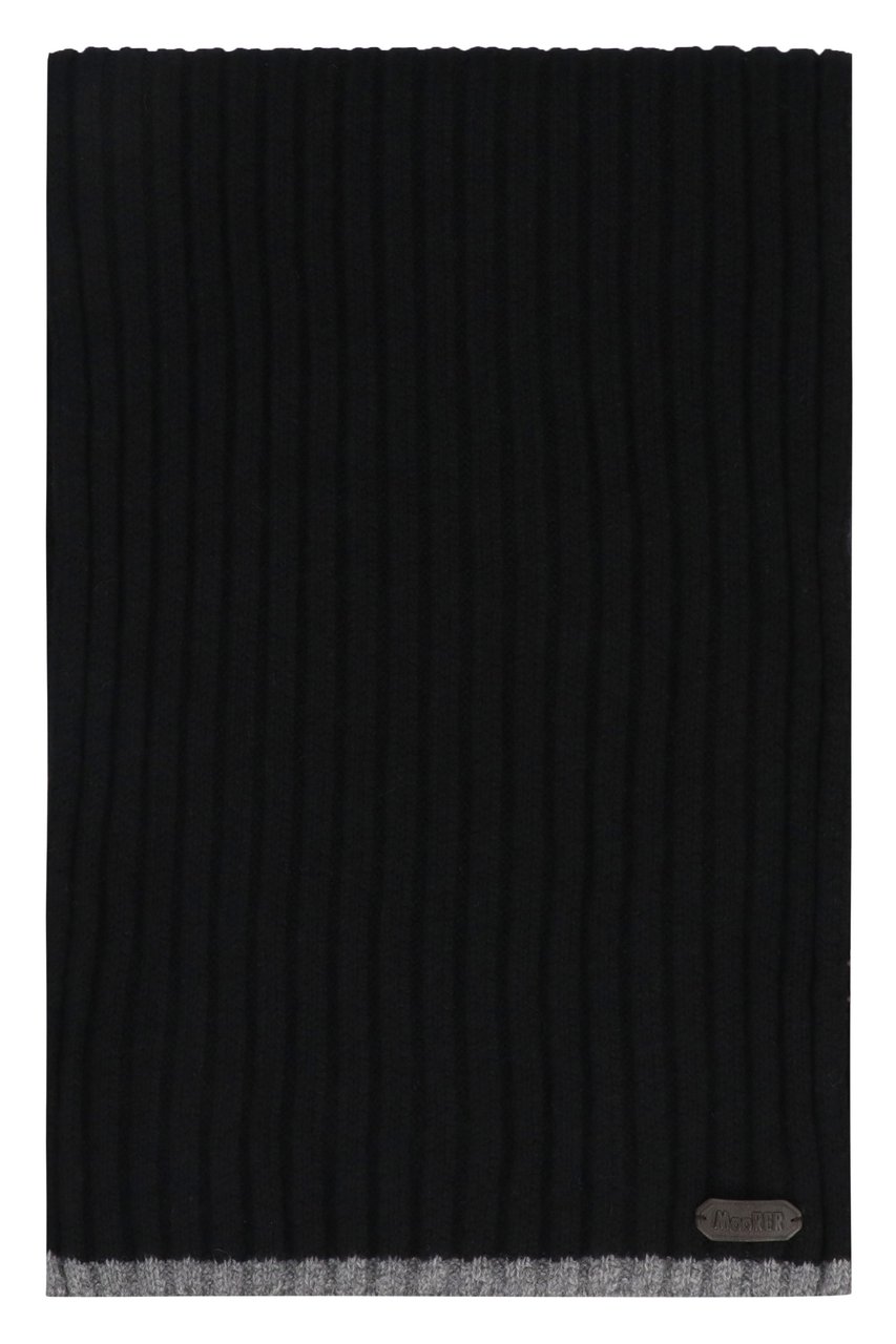 Moorer Hobart cashmere scarf Navy