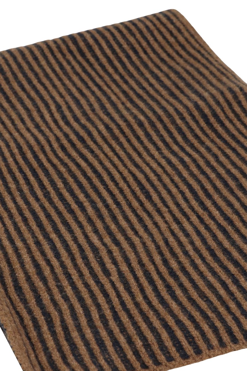 Moorer Hobart wool and cashemre scarf Bruin