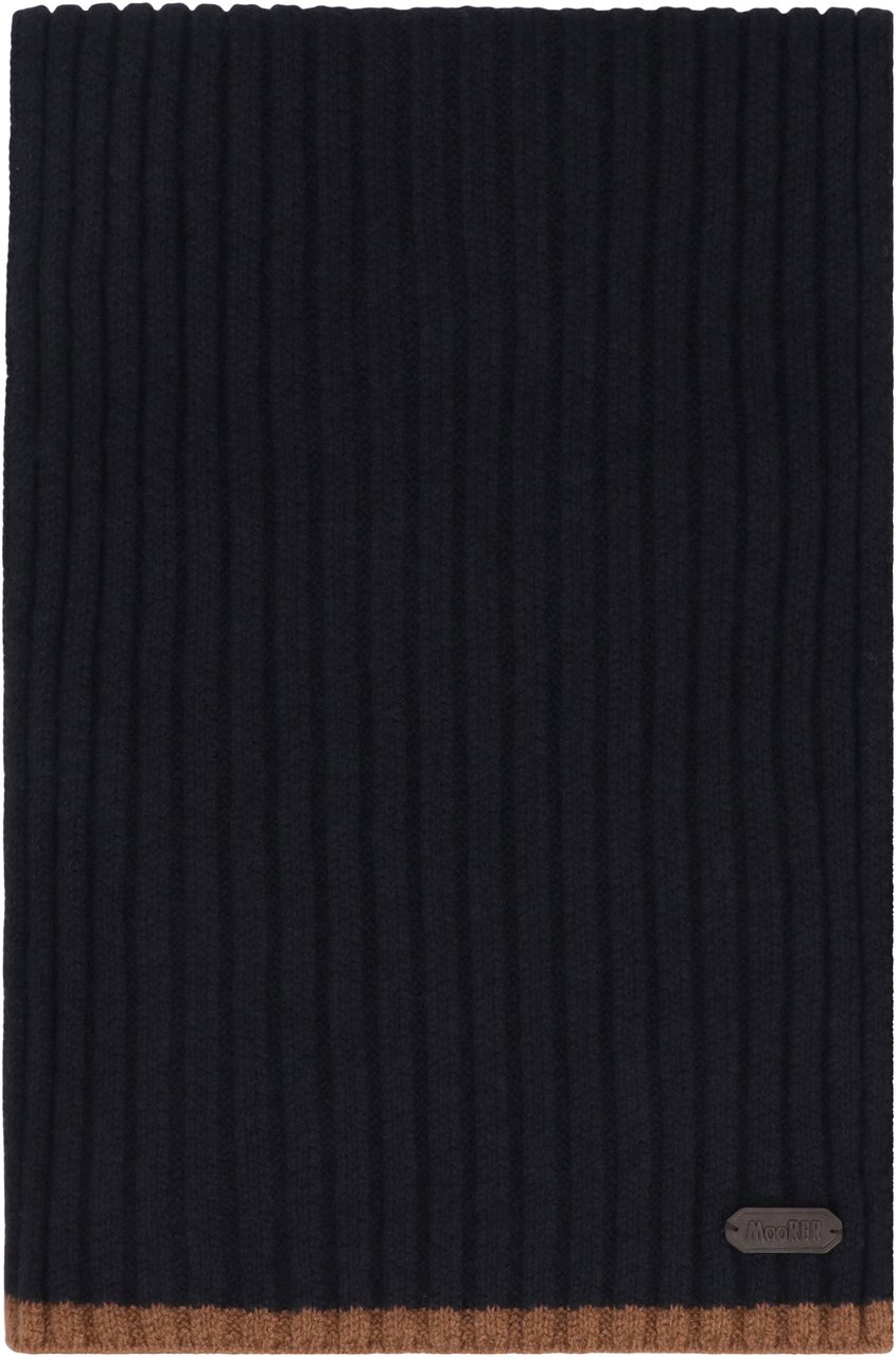 Moorer Hobart cashmere scarf Blauw