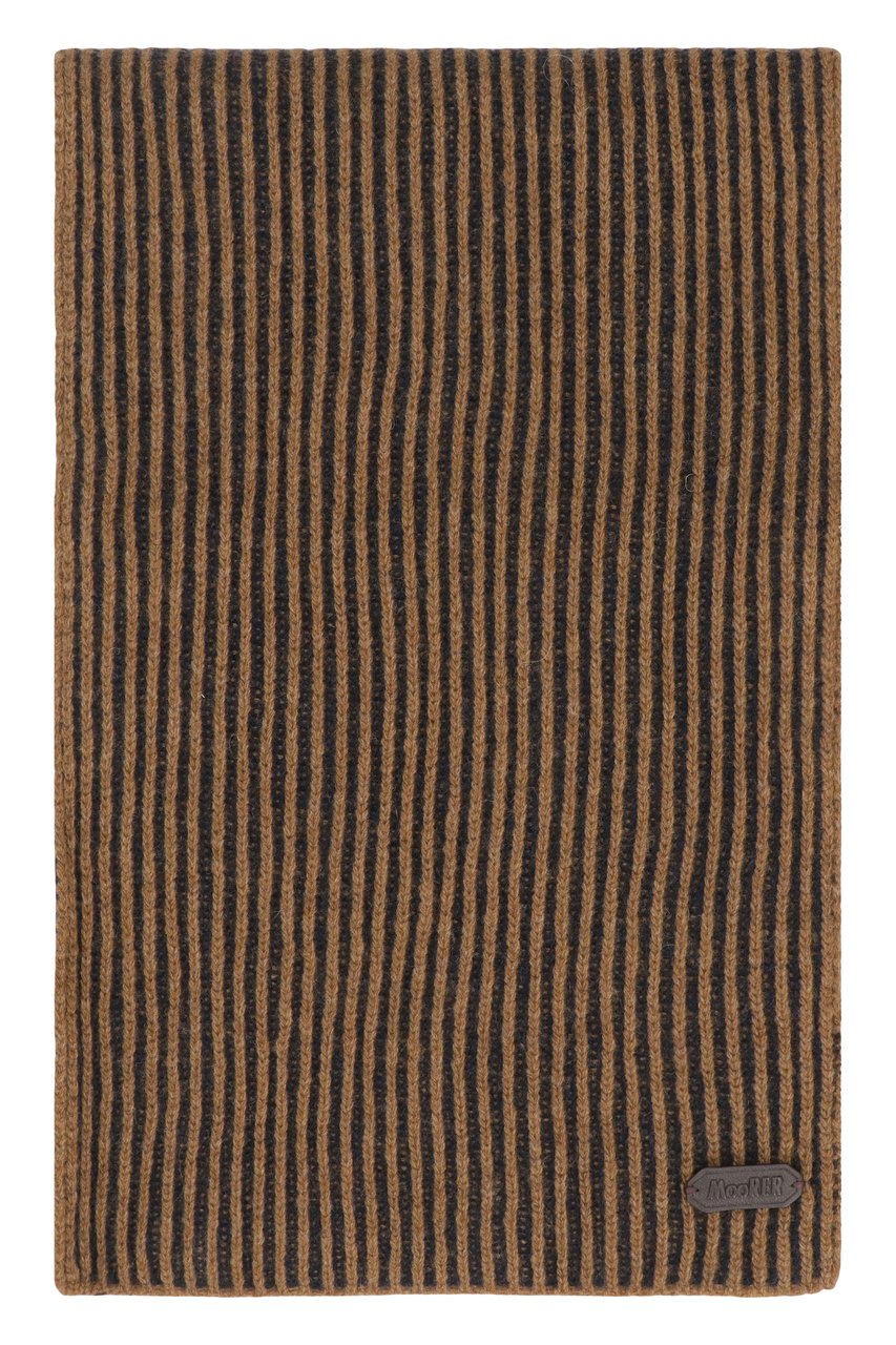 Moorer Hobart wool and cashemre scarf Bruin