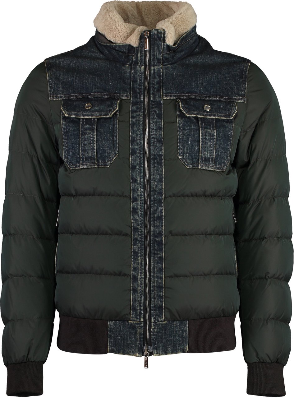 Moorer Horst bomber down jacket Groen