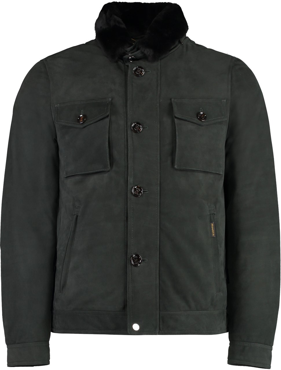 Moorer Hydros Suede jacket Groen