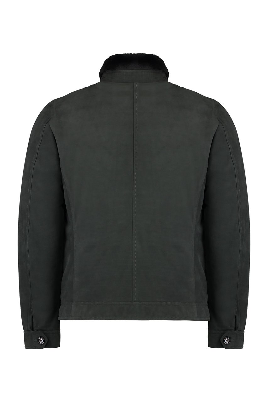 Moorer Hydros Suede jacket Groen