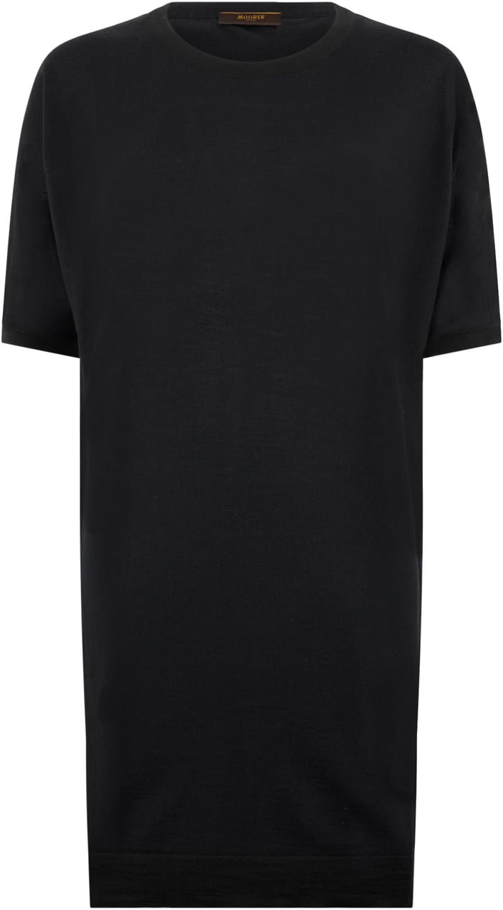 Moorer T-shirt style dress in dark blue color, casual and versatile. Blauw