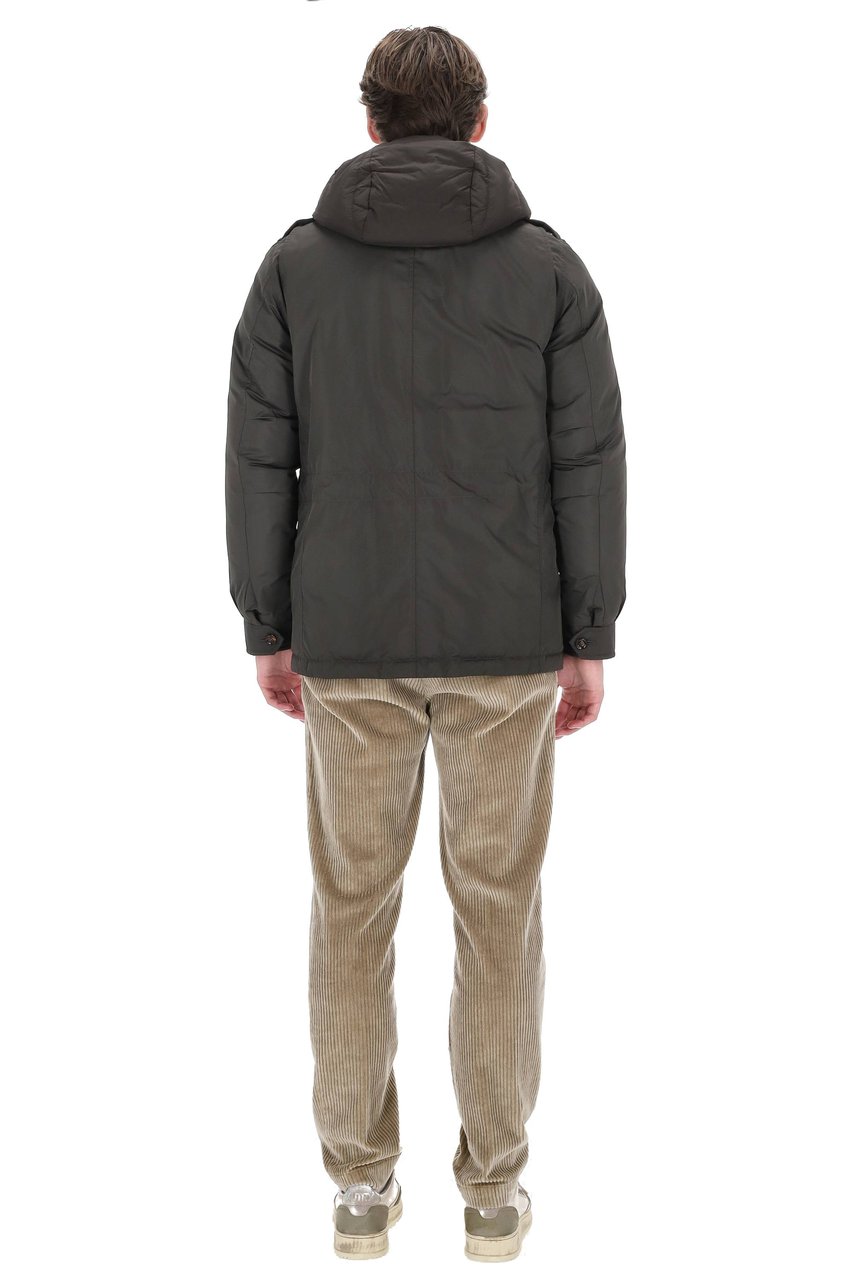 Moorer Isac-Wk Model Nylon Down-Padded Sahariana Grijs