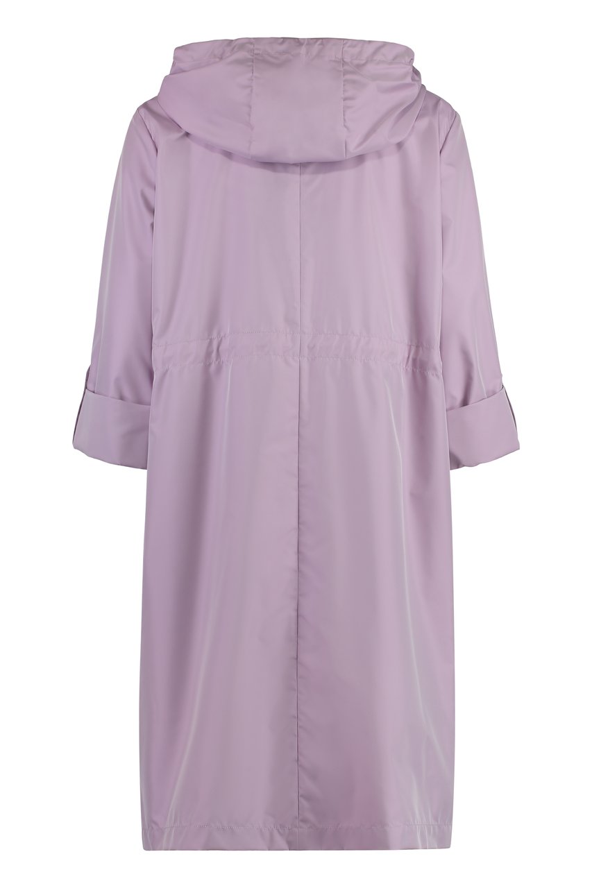 Moorer Isadora techno fabric trench coat Paars