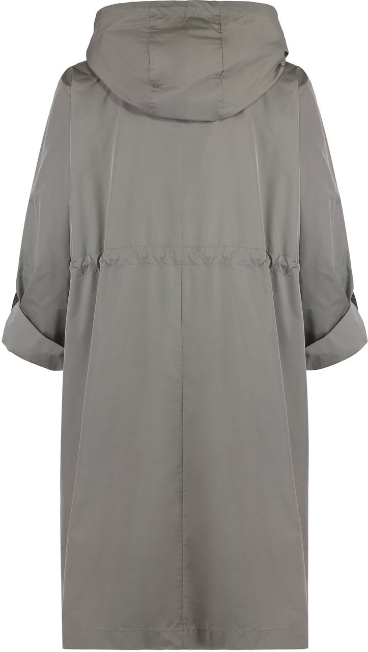 Moorer Isadora techno fabric trench coat Neutraal