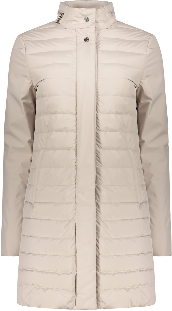Moorer Snap button fastening down jacket Neutraal