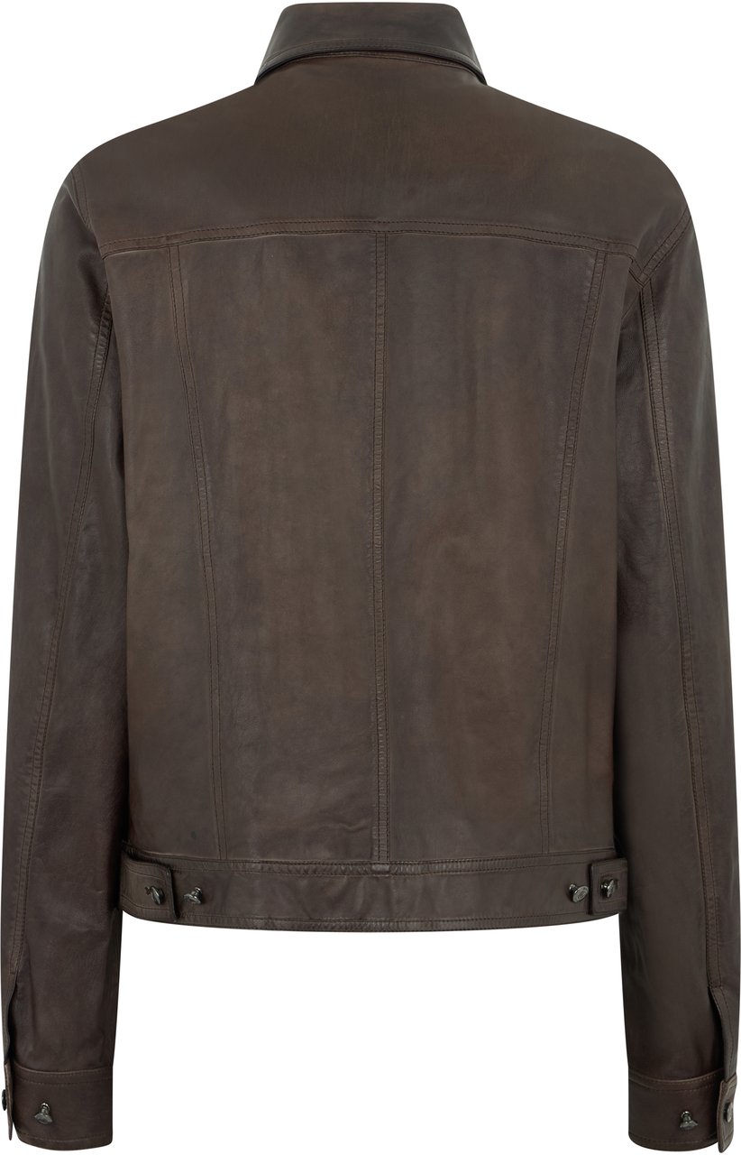Moorer Classic versatile dark brown leather jacket Bruin