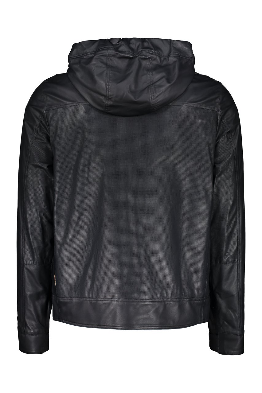 Moorer Leather jacket Blauw