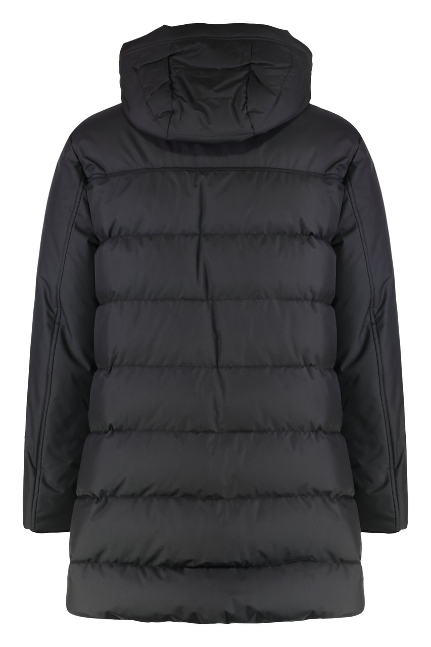 Moorer Iury hooded parka Zwart