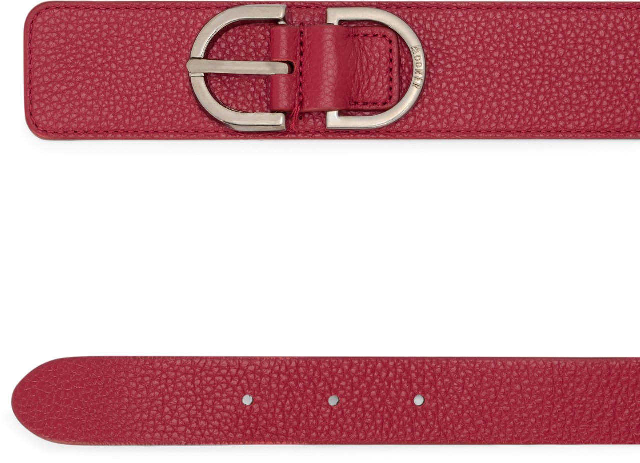 Moorer Red belt with a minimal and chic design. Rood