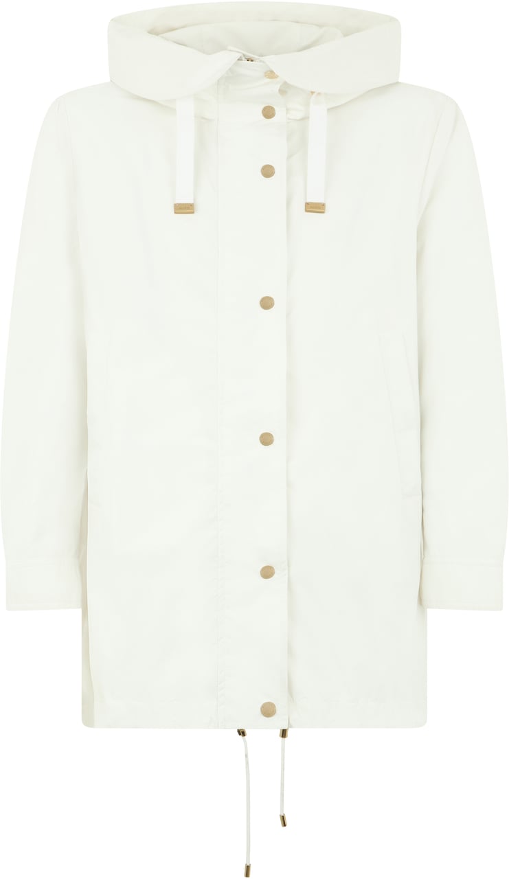 Moorer Light coat with adjustable hood Wit
