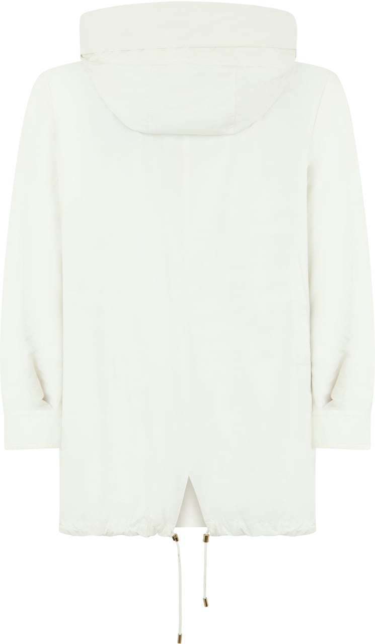 Moorer Light coat with adjustable hood Wit