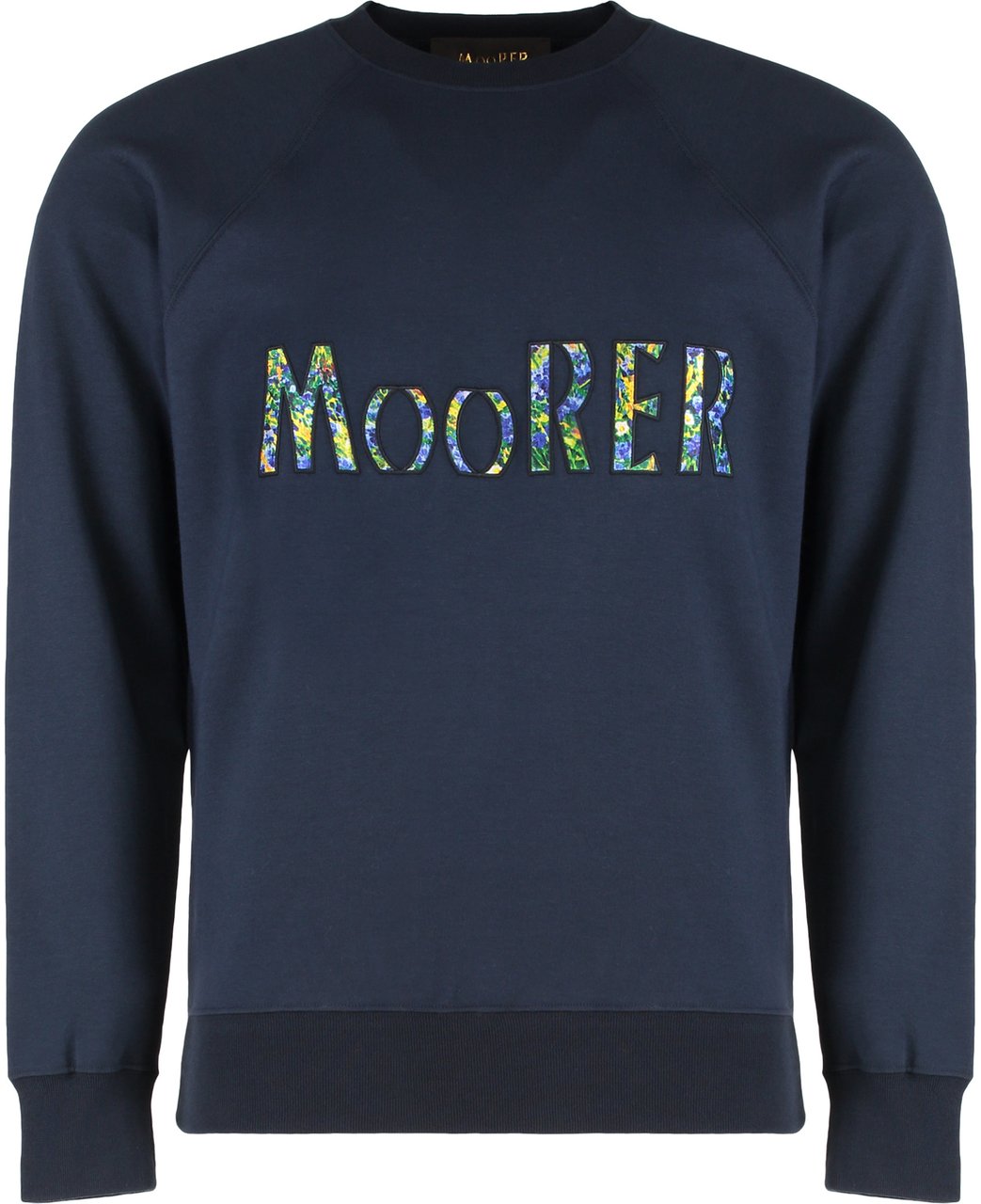 Moorer Jeff logo sweatshirt Blauw