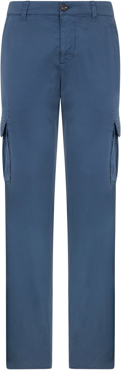 Moorer Cargo pants in shades of blue, casual and versatile. Blauw
