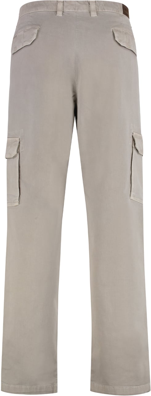 Moorer Jerald cotton-twill trousers Neutraal