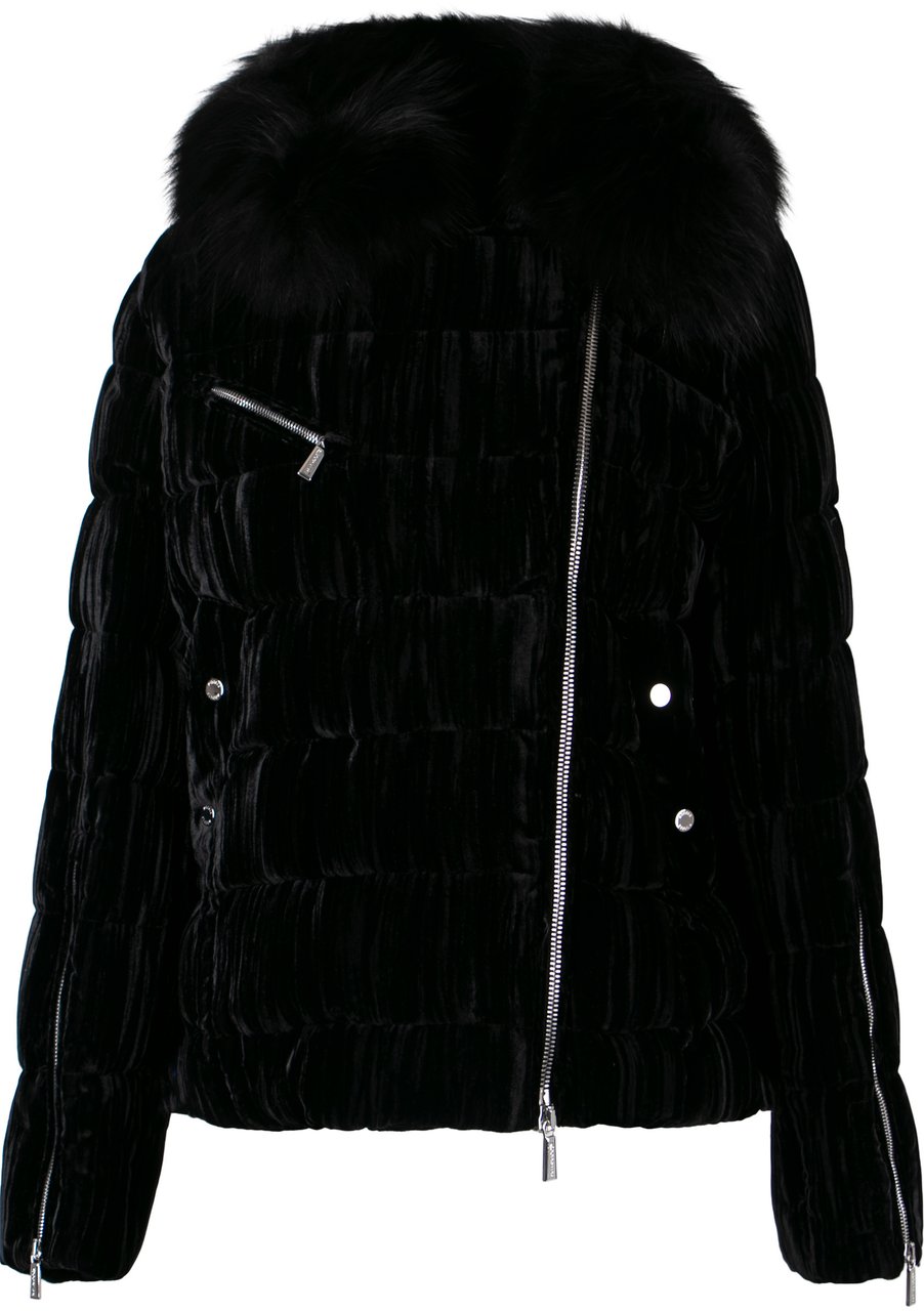Moorer Velvet down jacket Zwart