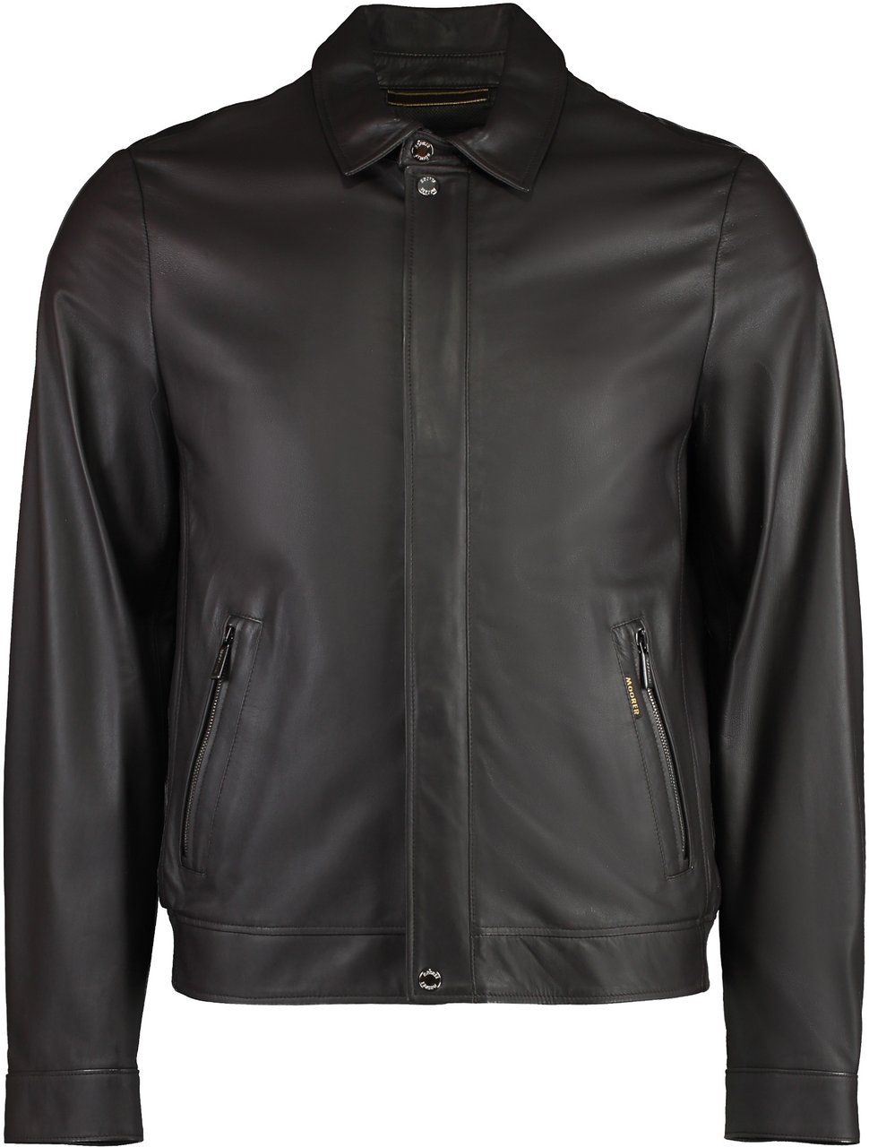 Moorer Leather jacket Bruin
