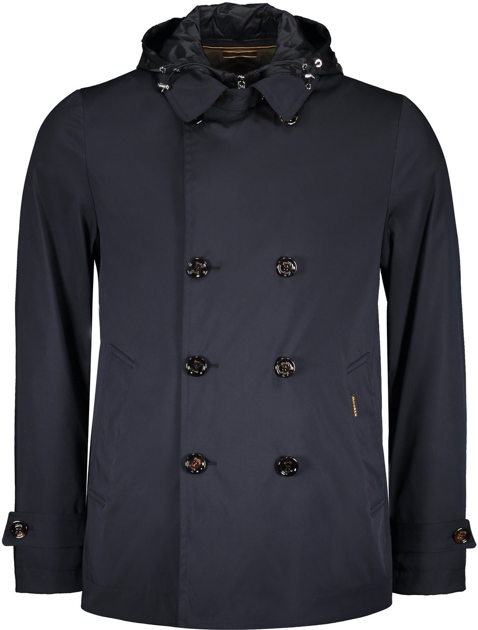 Moorer Dark blue double-breasted jacket, elegant and versatile. Blauw
