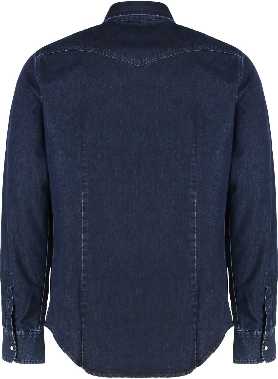 Moorer Larrie denim shirt Lichtblauw