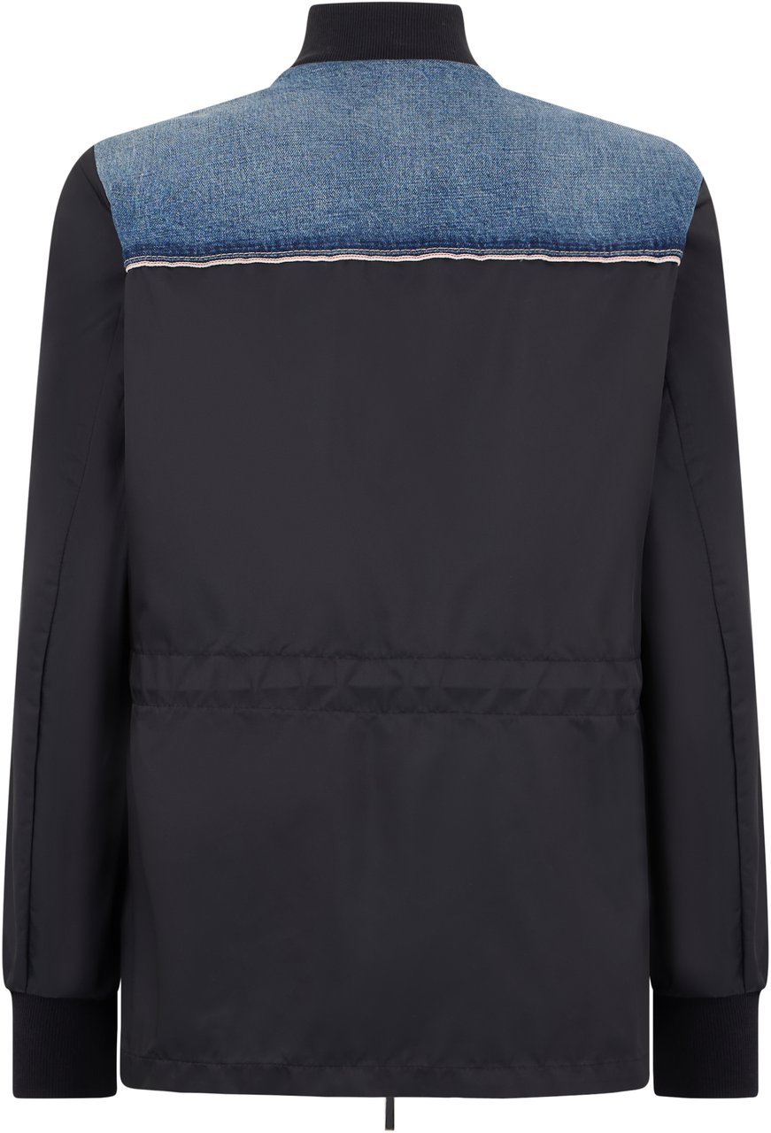 Moorer Light denim jacket with long sleeves. Blauw