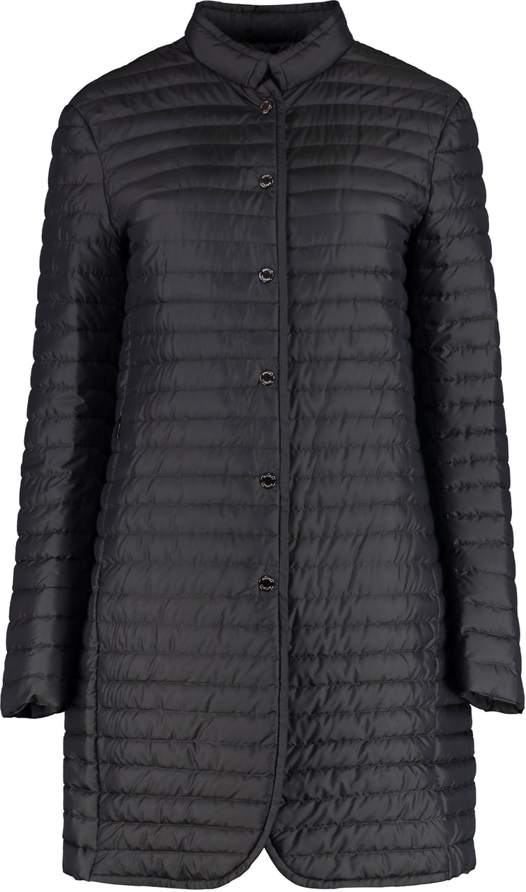 Moorer Lea snap button fastening down jacket Zwart