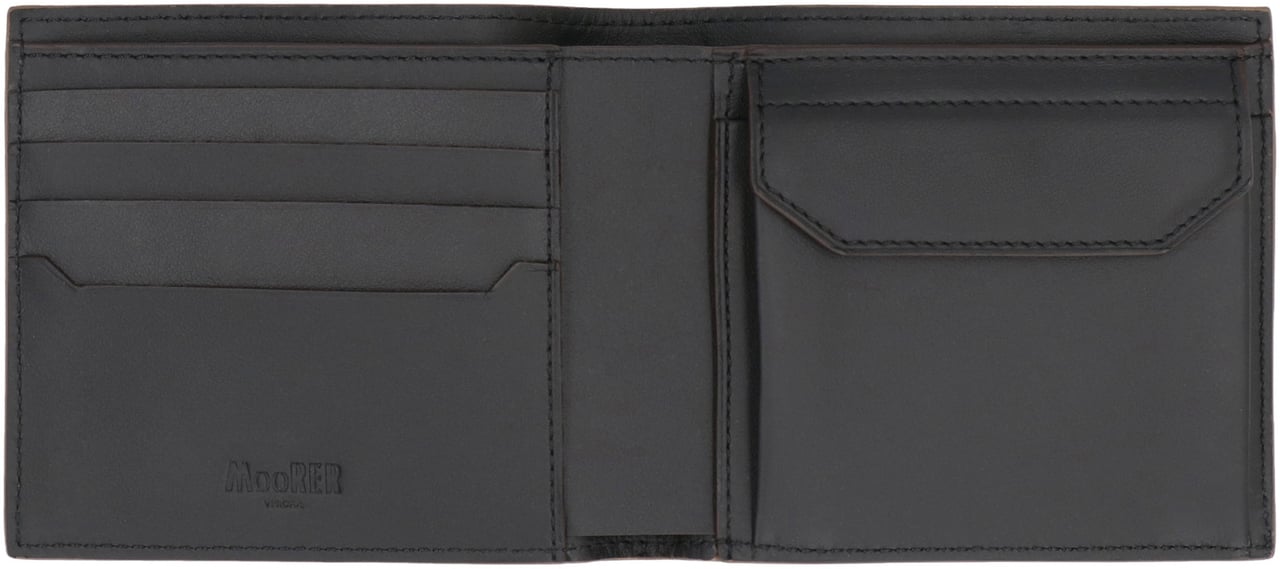 Moorer Leather wallet Zwart