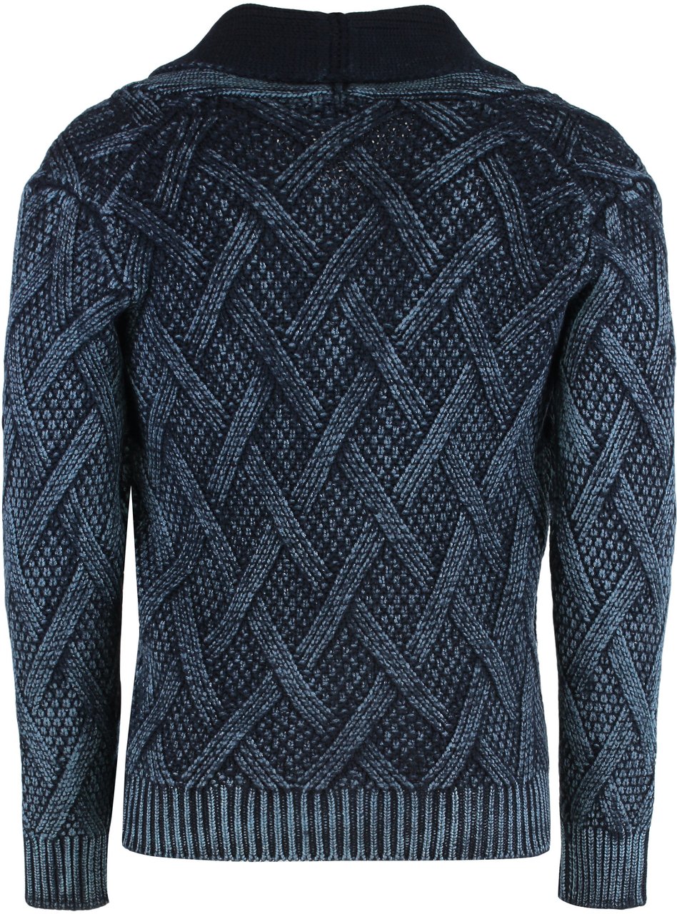 Moorer Cashmere cardigan Blauw