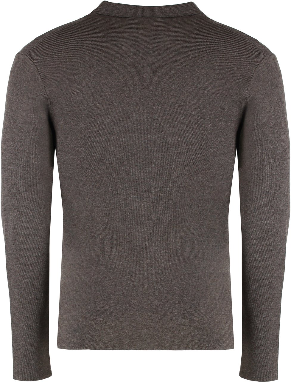 Moorer Cardigan in virgin wool with V-neck Bruin