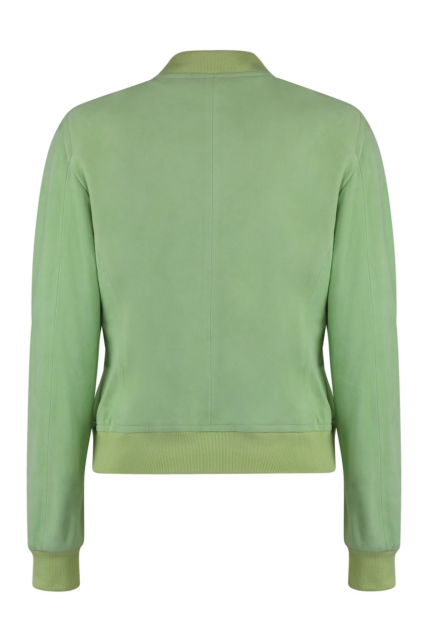 Moorer Lin suede jacket Groen