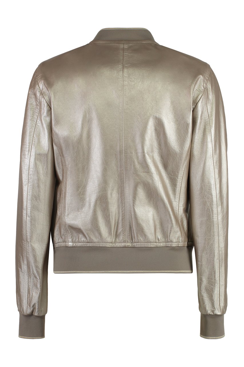 Moorer Pem leather jacket Grijs