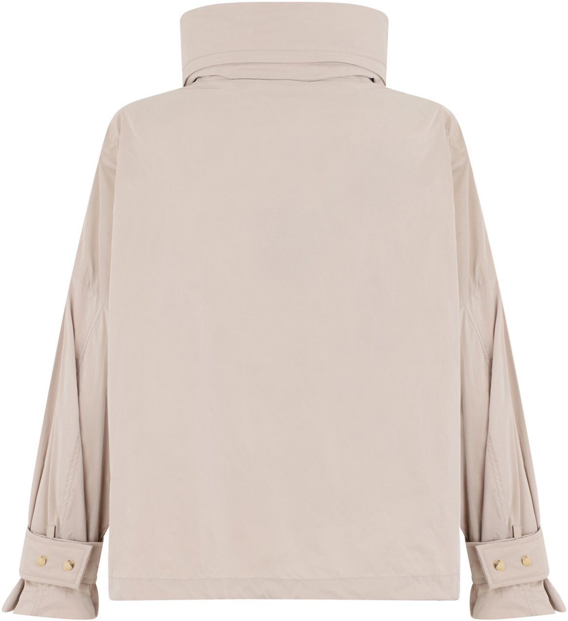 Moorer Beige elegant down jacket with high collar Neutraal