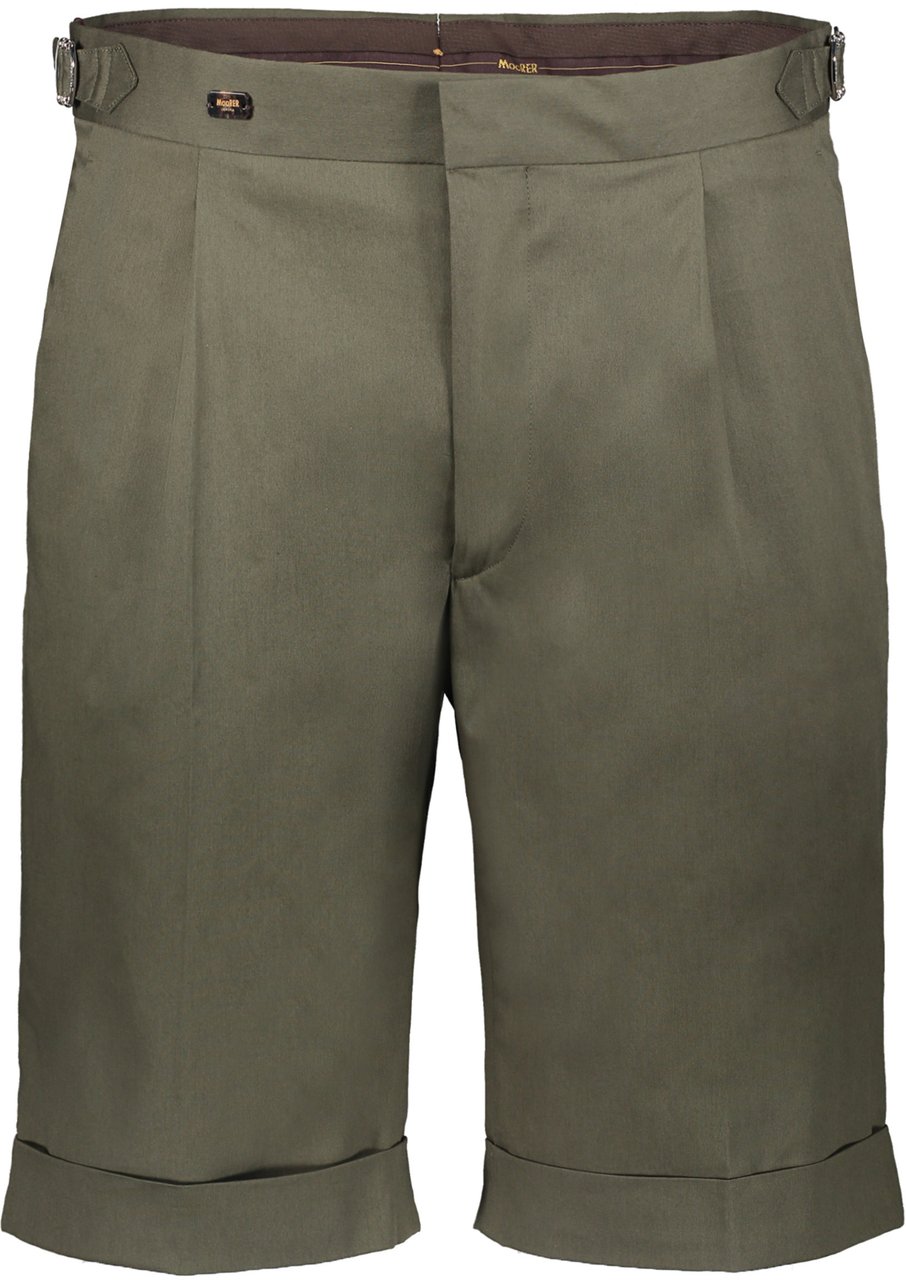 Moorer Cotton bermuda shorts Groen