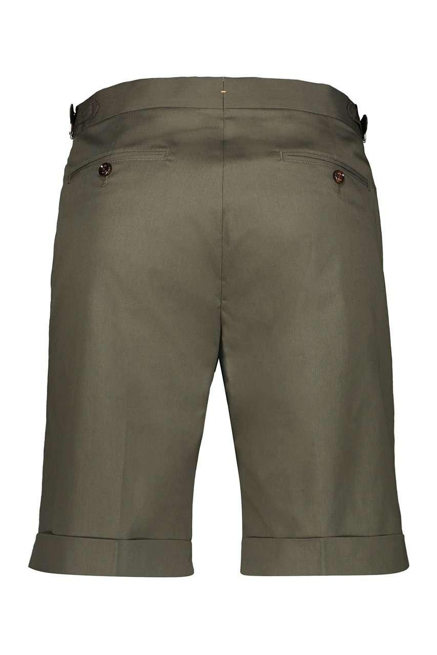 Moorer Cotton bermuda shorts Groen
