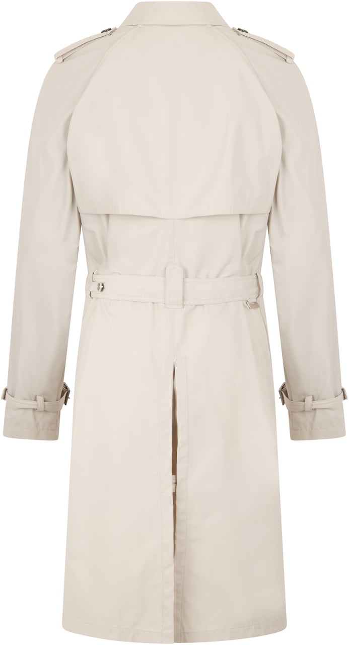 Moorer Elegant sand-colored trench coat with double-breasted closure Neutraal