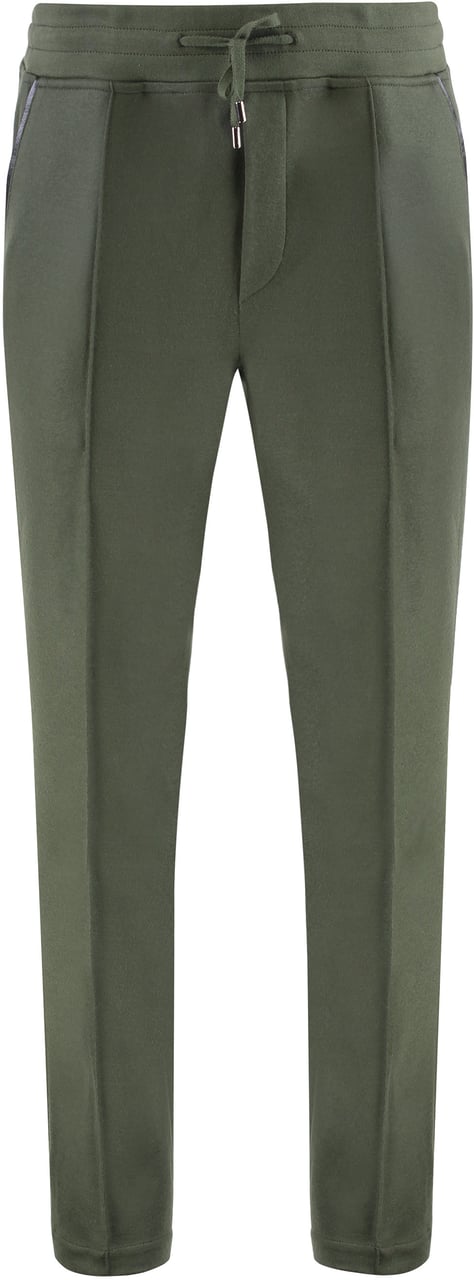 Moorer Matthew virgin wool track pants Groen