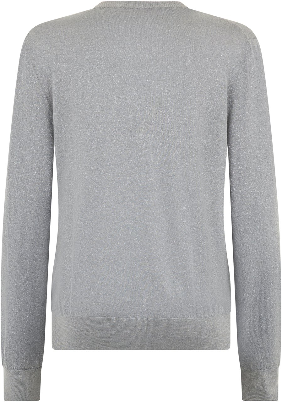 Moorer Gray classic cardigan with long sleeves. Grijs