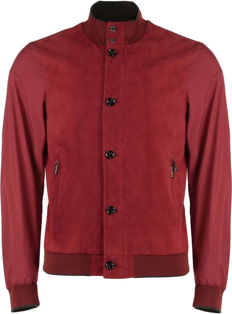Moorer Mezzano bomber jacket Rood