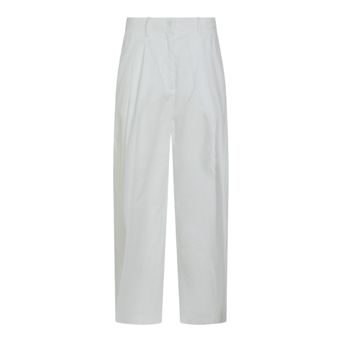 Moorer High-Waisted Straight-Leg Trousers With Pleated Front And Welt Pockets Wit