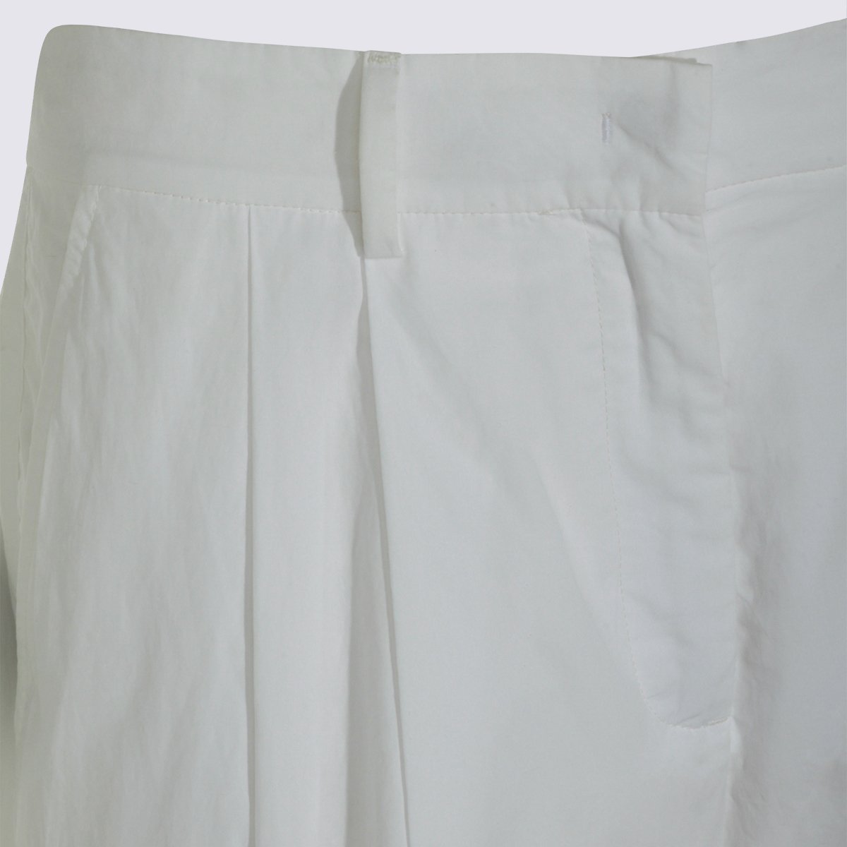 Moorer High-Waisted Straight-Leg Trousers With Pleated Front And Welt Pockets Wit