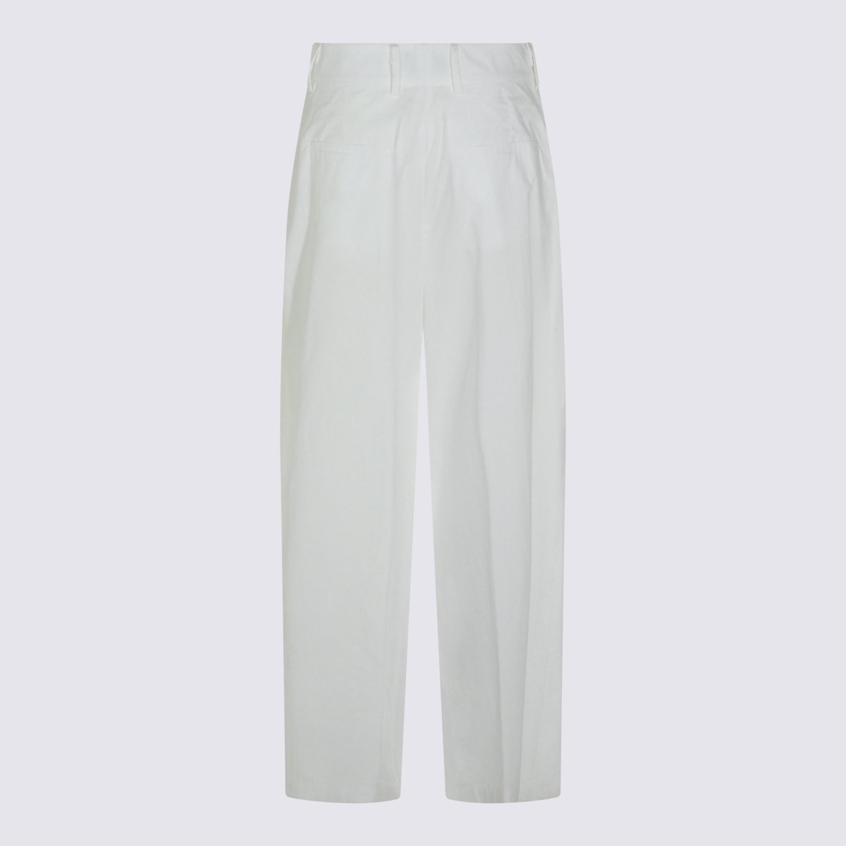 Moorer High-Waisted Straight-Leg Trousers With Pleated Front And Welt Pockets Wit