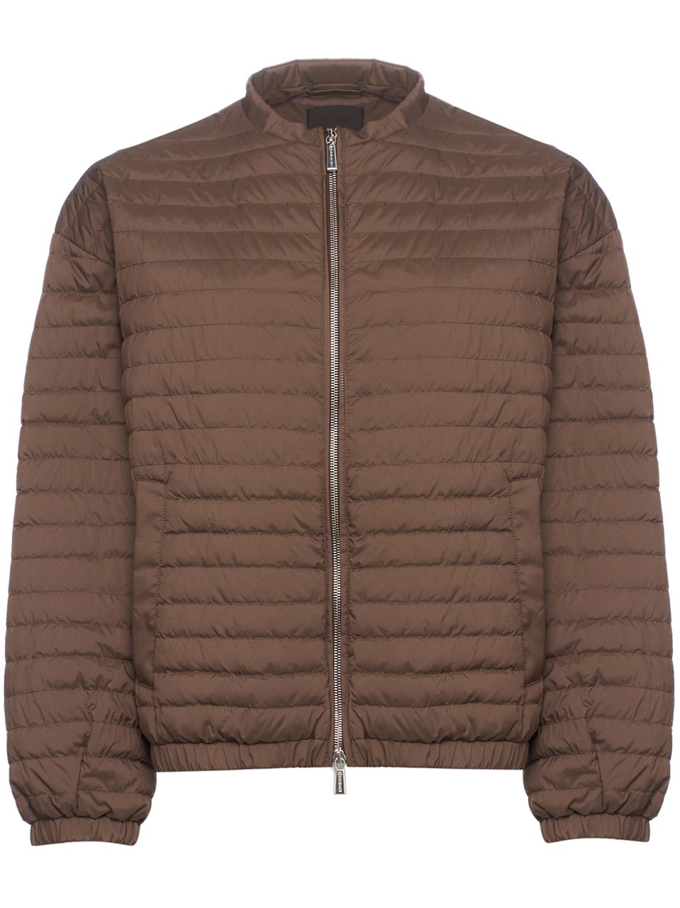 Moorer Brown Quilted Jacket With Matte Finish Silhouette Bruin