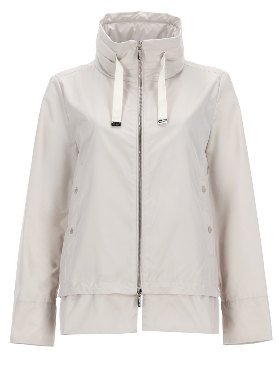 Moorer Sinia-Wk Boxy Cropped Layered Jacket Wit