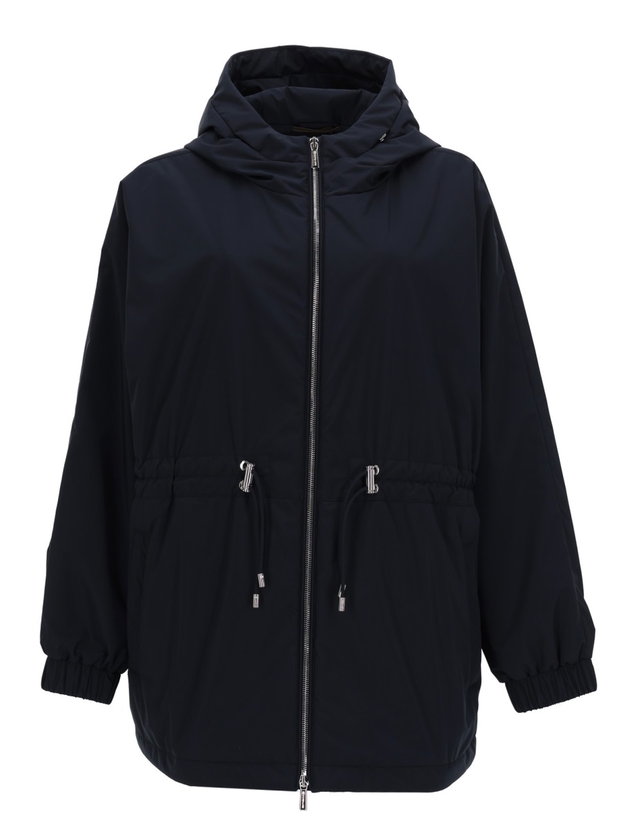 Moorer Neutral Galilea-Stp Drawstring Waist Jacket Zwart