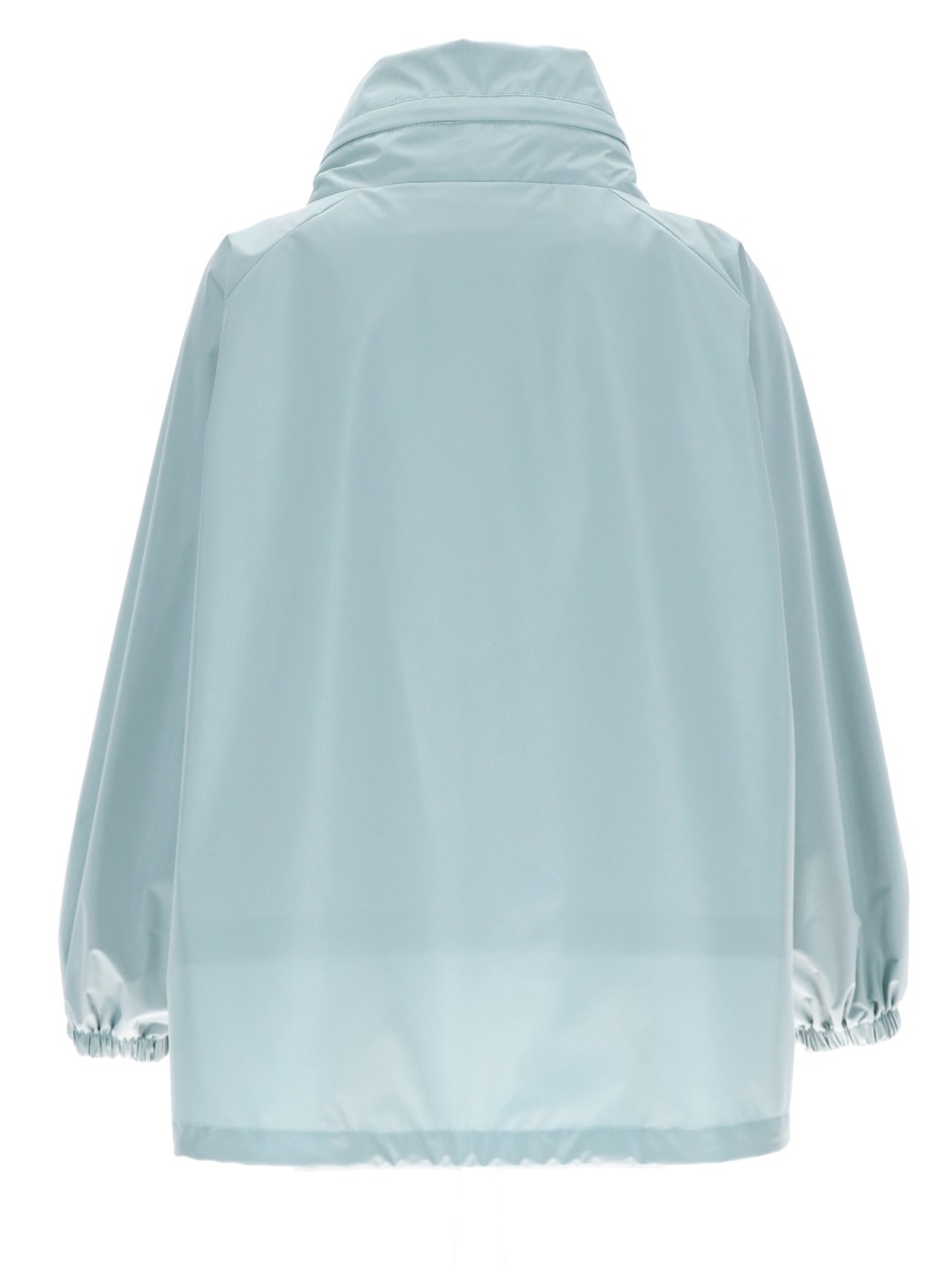 Moorer Lehua-Stp Asymmetrical Hem Zippered Jacket Blauw