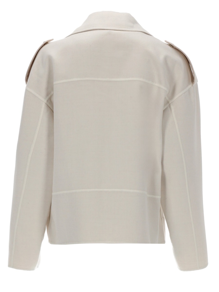 Moorer Neutrals Viana-J Asymmetrical Zipper Jacket Grijs